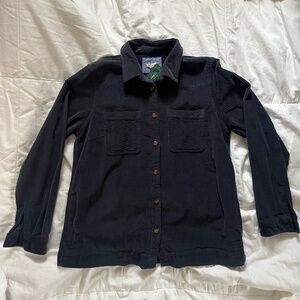L.L. Bean navy blue corduroy button down shirt, Medium, New with tags